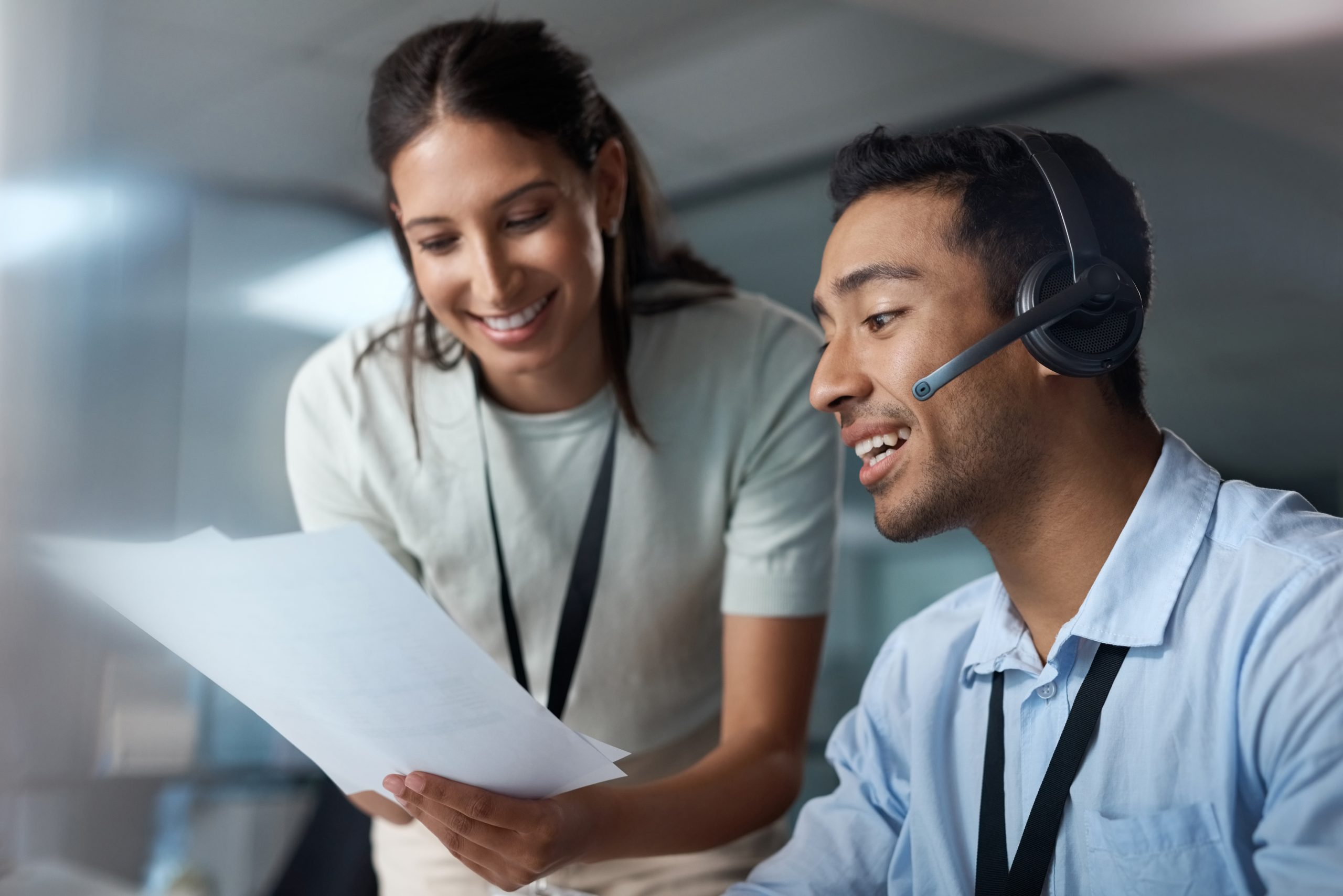 Customer support agents using a messaging API dashboard to manage customer communication and faster responses.
