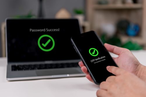 OTP verification on a mobile phone for WhatsApp authentication