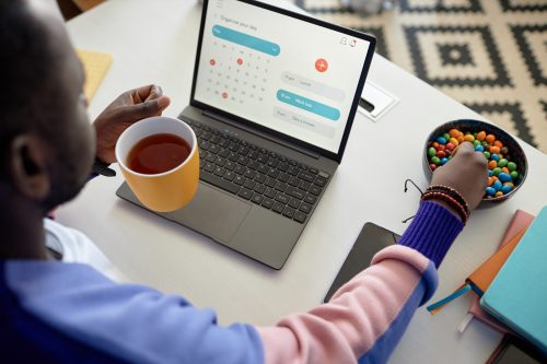 Managing automated marketing campaigns on a phone and laptop with an SMS provider Malaysia.